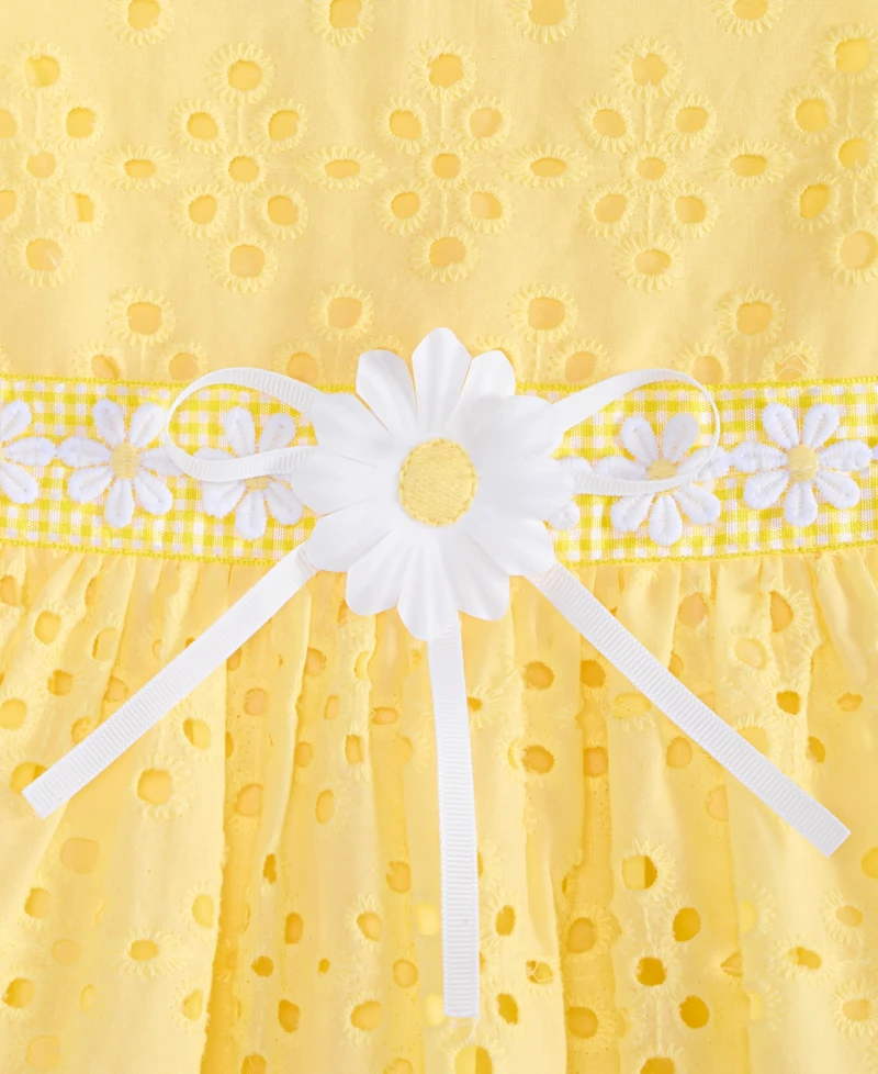 Blueberi Boulevard Baby Girls Daisy-Trim Eyelet Sundress