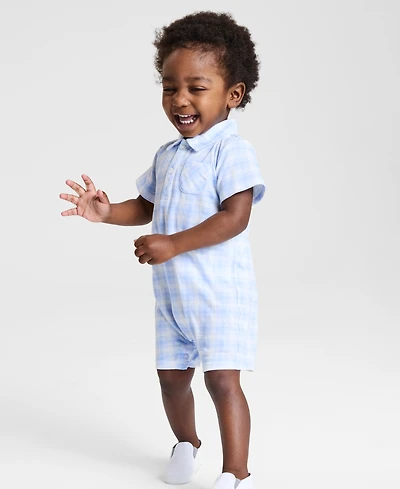 Baby Boys Friendship Plaid Sunsuit, Exclusively at Macy's