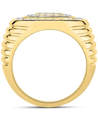 Men's Diamond Circular Cluster Oval Ring (1 ct. t.w.) in 10k Gold