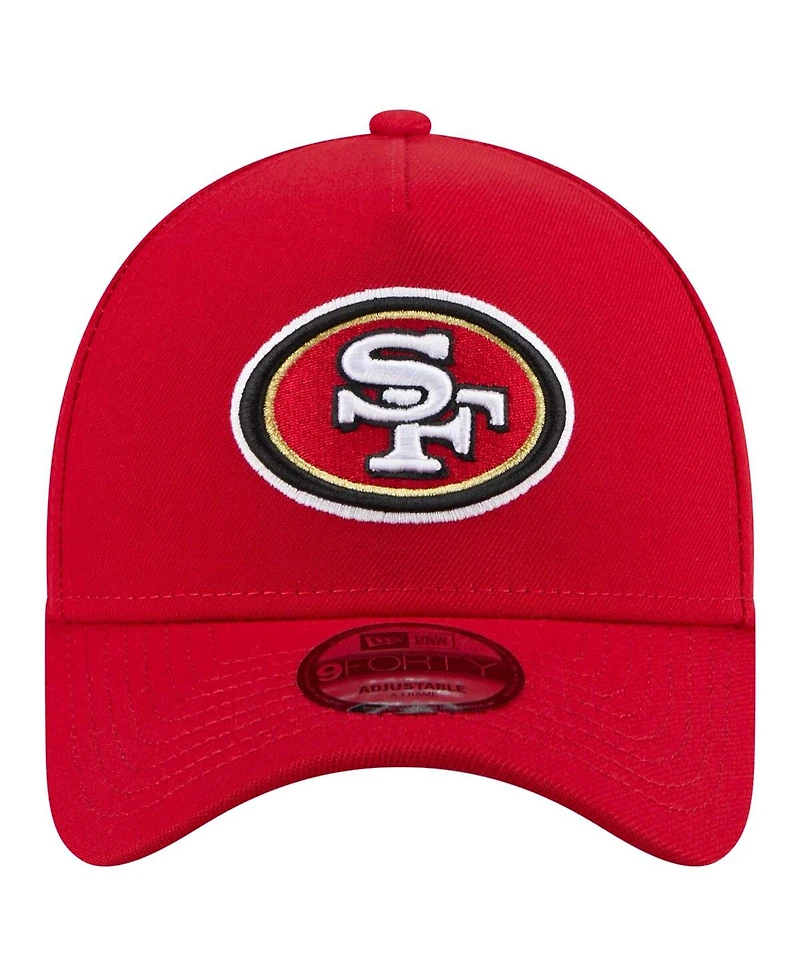 New Era Men's Scarlet San Francisco 49ers A-Frame 9FORTY Adjustable Hat