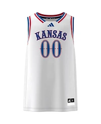 Adidas Men's 00 White Kansas Jayhawks Swingman Jersey