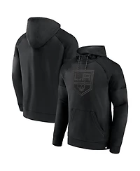 Fanatics Men's Los Angeles Kings Black Ice Defender Raglan Pullover Hoodie