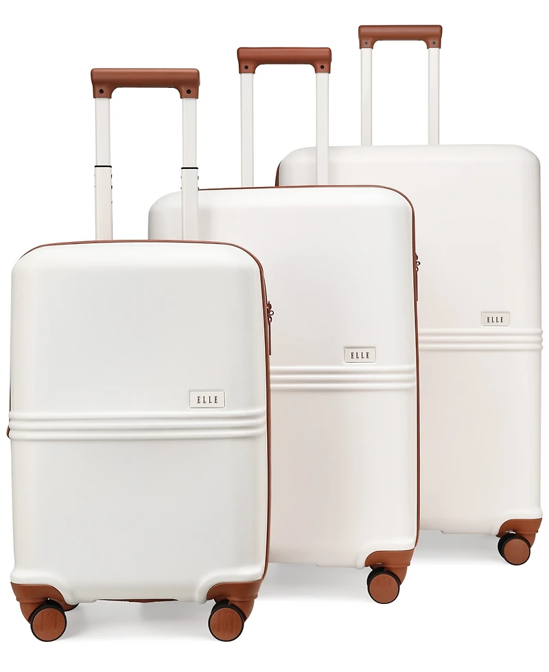 Elle Expedition 3-Piece Expandable Retro Spinner Luggage Set