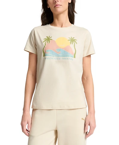 Puma Women's Cotton Wellness Graphic-Print Crewneck Tee