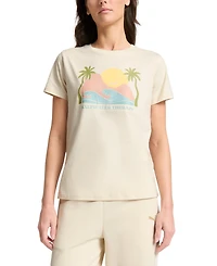 Puma Women's Cotton Wellness Graphic-Print Crewneck Tee