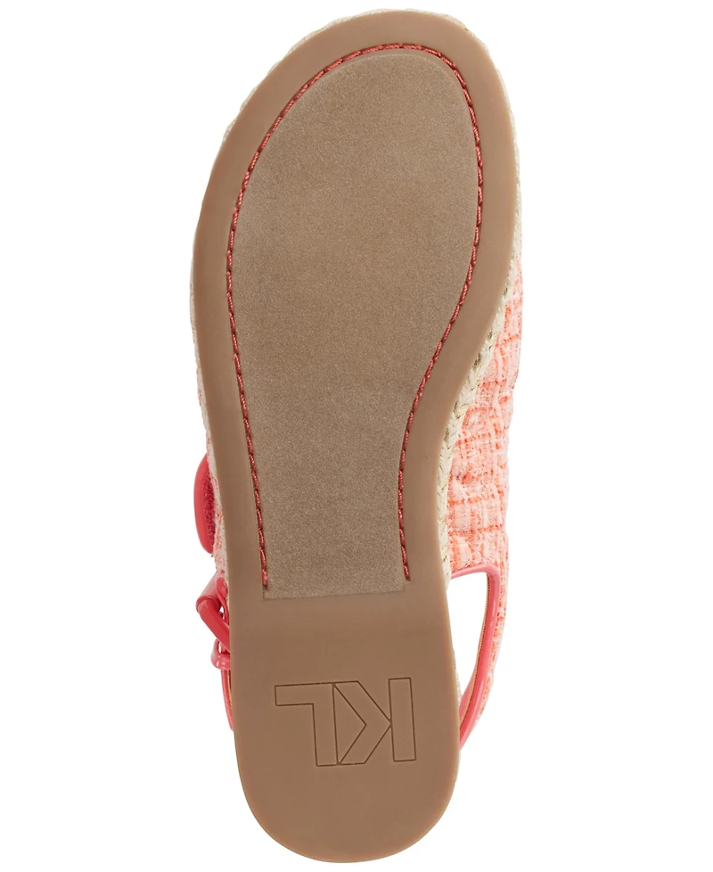 Karl Lagerfeld Paris Women's Charlay Almond Toe Flat Sandals