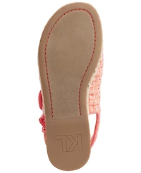 Karl Lagerfeld Paris Women's Charlay Almond Toe Flat Sandals