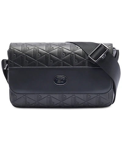 Lacoste Men's Monogrammed Flap Close Satchel