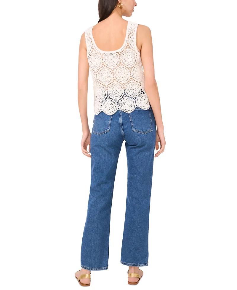 1.state Women's Crochet Open-Weave Tank Top