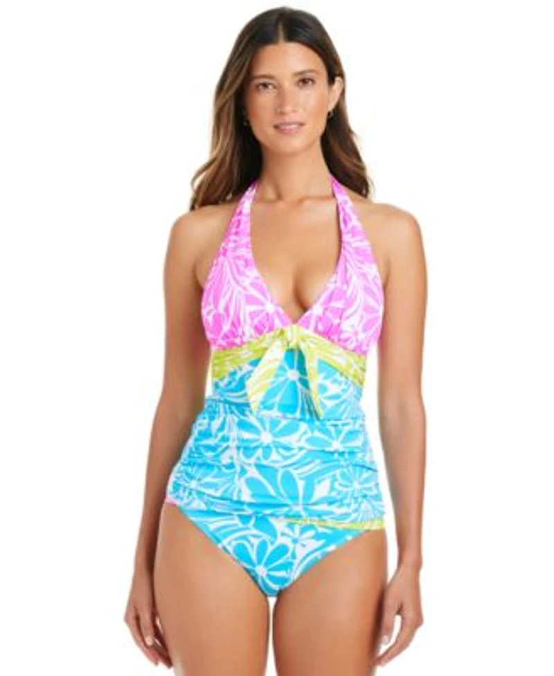Bleu By Rod Beattie Womens Sock It To Me Tankini Top Sarong Hipster Bikini Bottoms