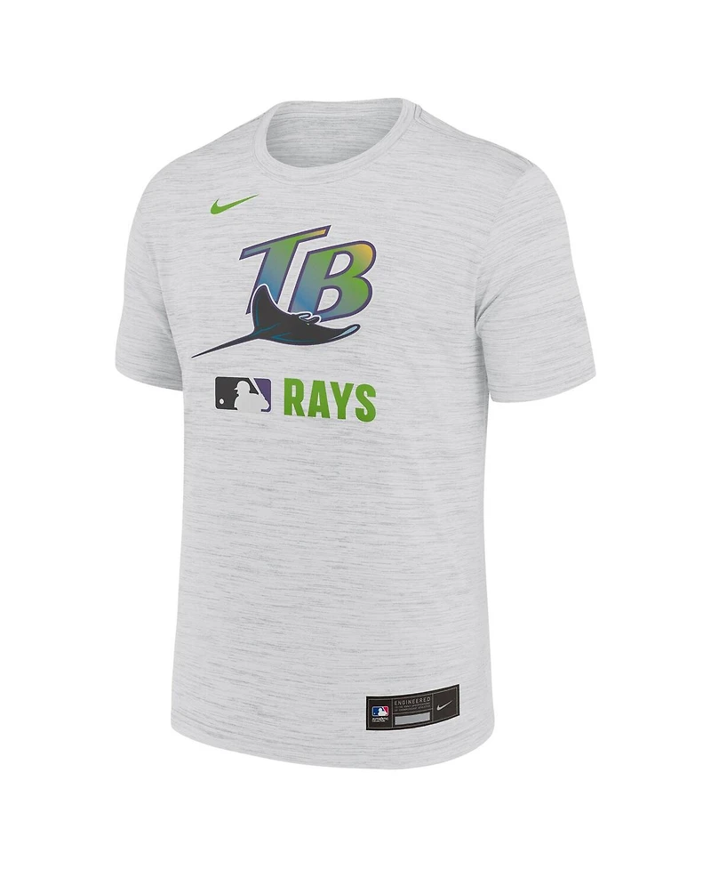 Nike Men's White Tampa Bay Rays Authentic Collection Velocity Performance Practice T-Shirt