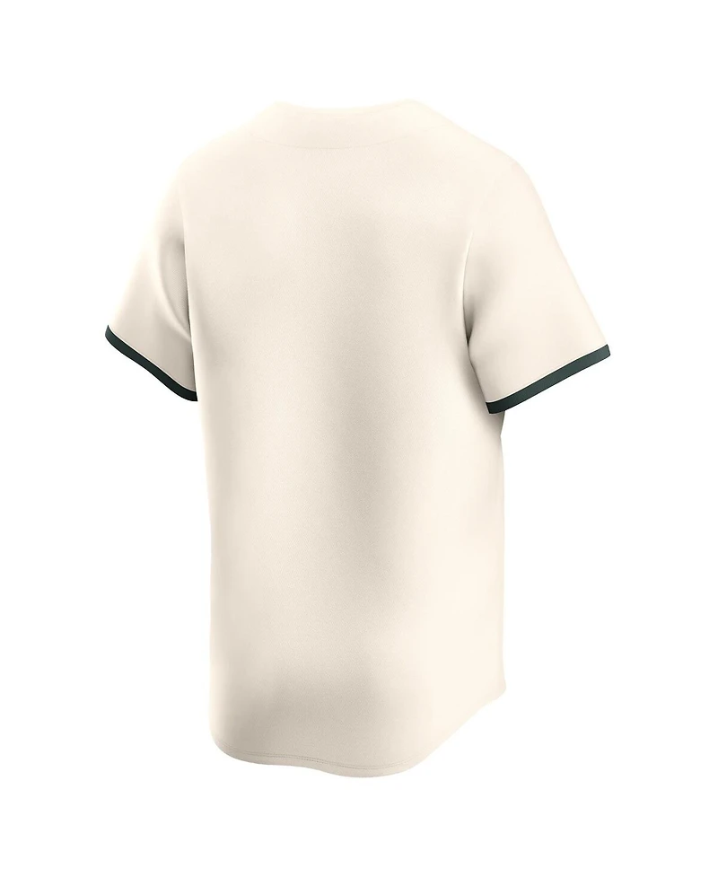 Nike Men's Natural Michigan State Spartans College Limited Baseball Jersey