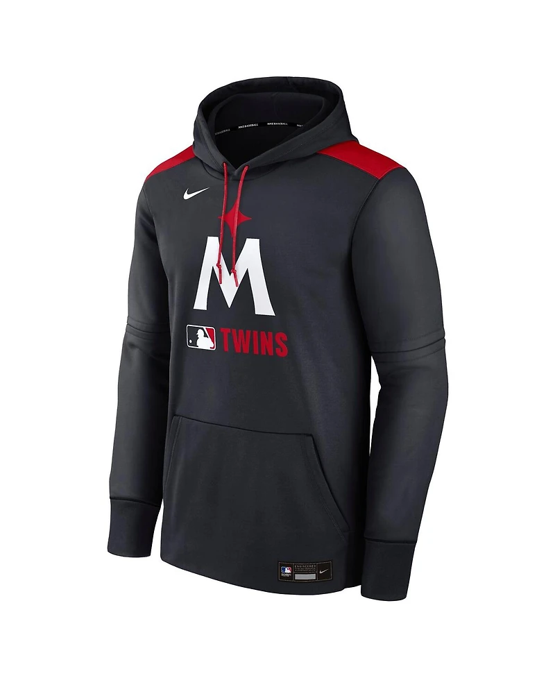 Nike Men's Navy Minnesota Twins Authentic Collection Performance Pullover Hoodie