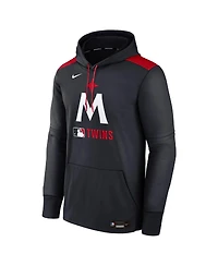 Nike Men's Navy Minnesota Twins Authentic Collection Performance Pullover Hoodie
