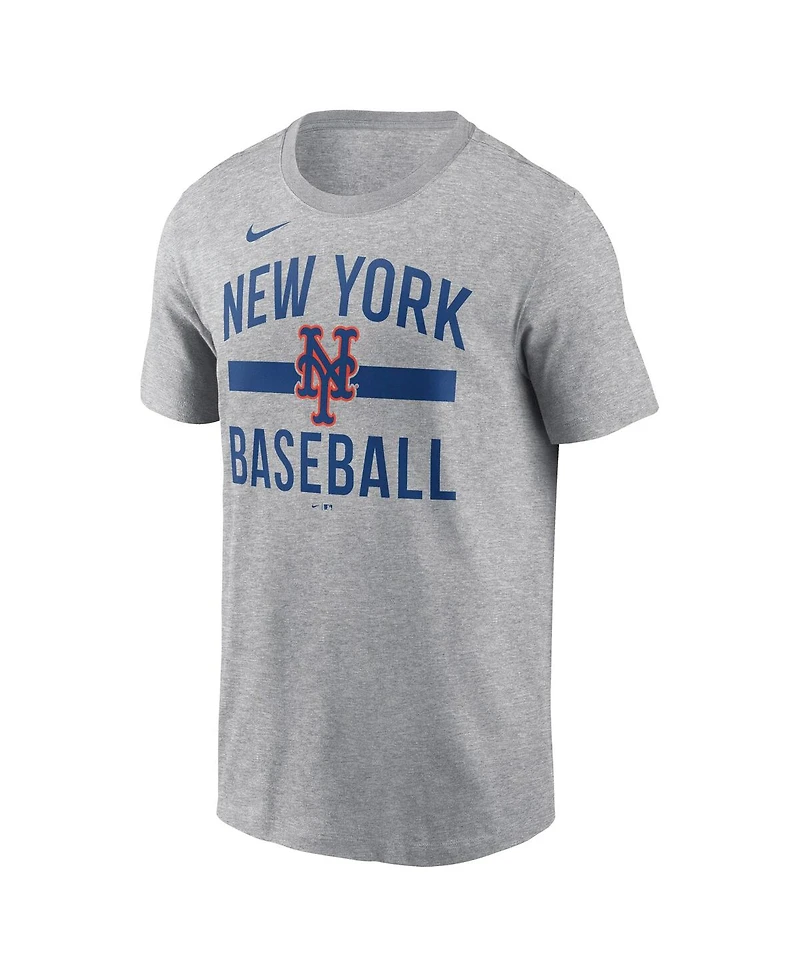 Nike Men's Heather Gray New York Mets Arched T-Shirt