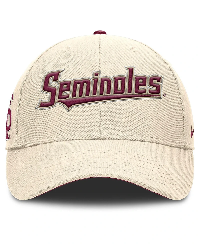 Nike Men's Natural Florida State Seminoles Primetime Rise Adjustable Hat