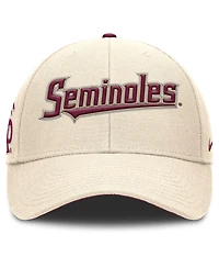 Nike Men's Natural Florida State Seminoles Primetime Rise Adjustable Hat