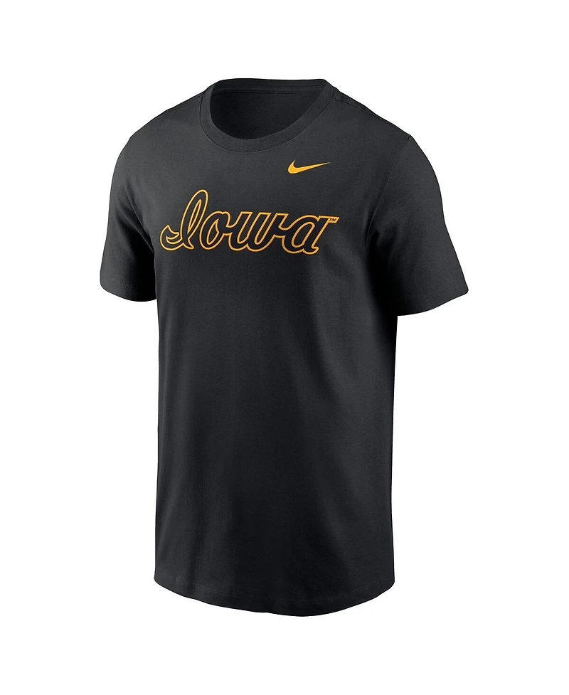 Nike Men's Black Iowa Hawkeyes Baseball Wordmark T-Shirt