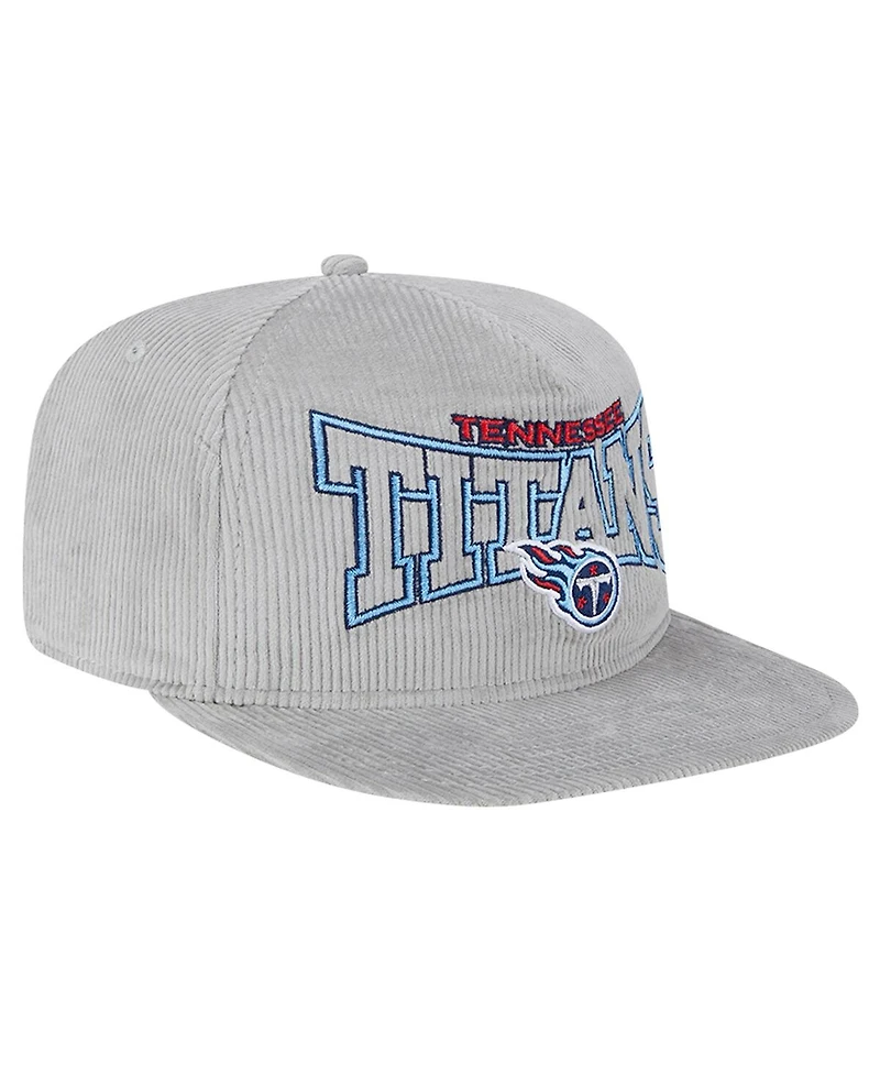 New Era Men's Gray Tennessee Titans Corduroy Golfer Adjustable Hat