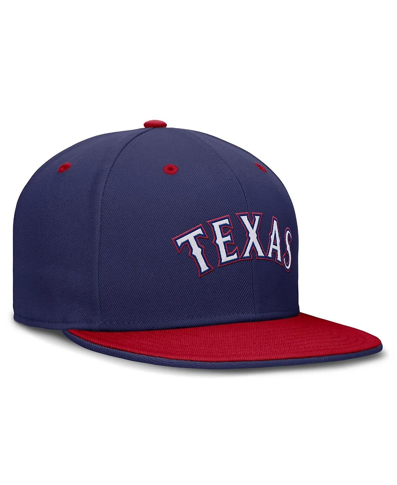 Nike Men's Blue/Red Texas Rangers True Primetime Two-Tone Performance Fitted Hat