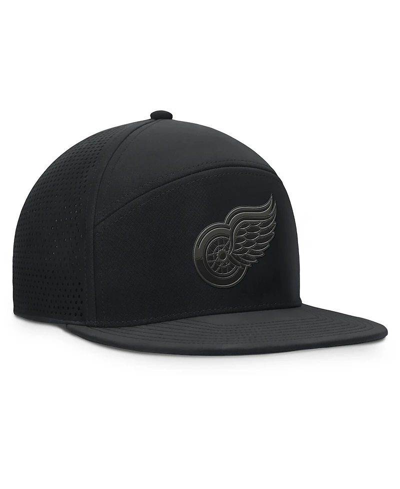 Fanatics Men's Black Detroit Red Wings Front Office Adjustable Hat