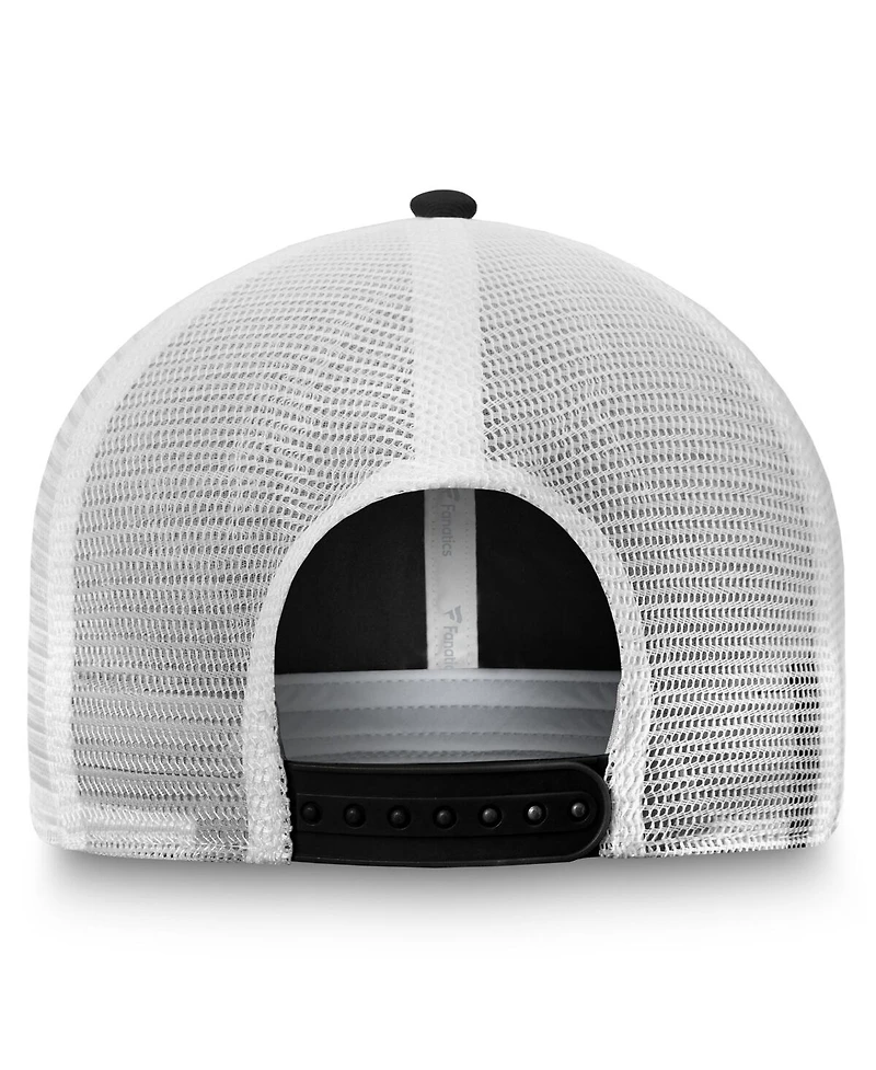 Fanatics Men's Black/White Pittsburgh Penguins Core Primary Logo Trucker Adjustable Hat