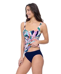 Profile by Gottex Women's Aura Square Neck D Cup Tankini