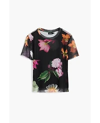 Desigual Women's Printed tulle T-shirt