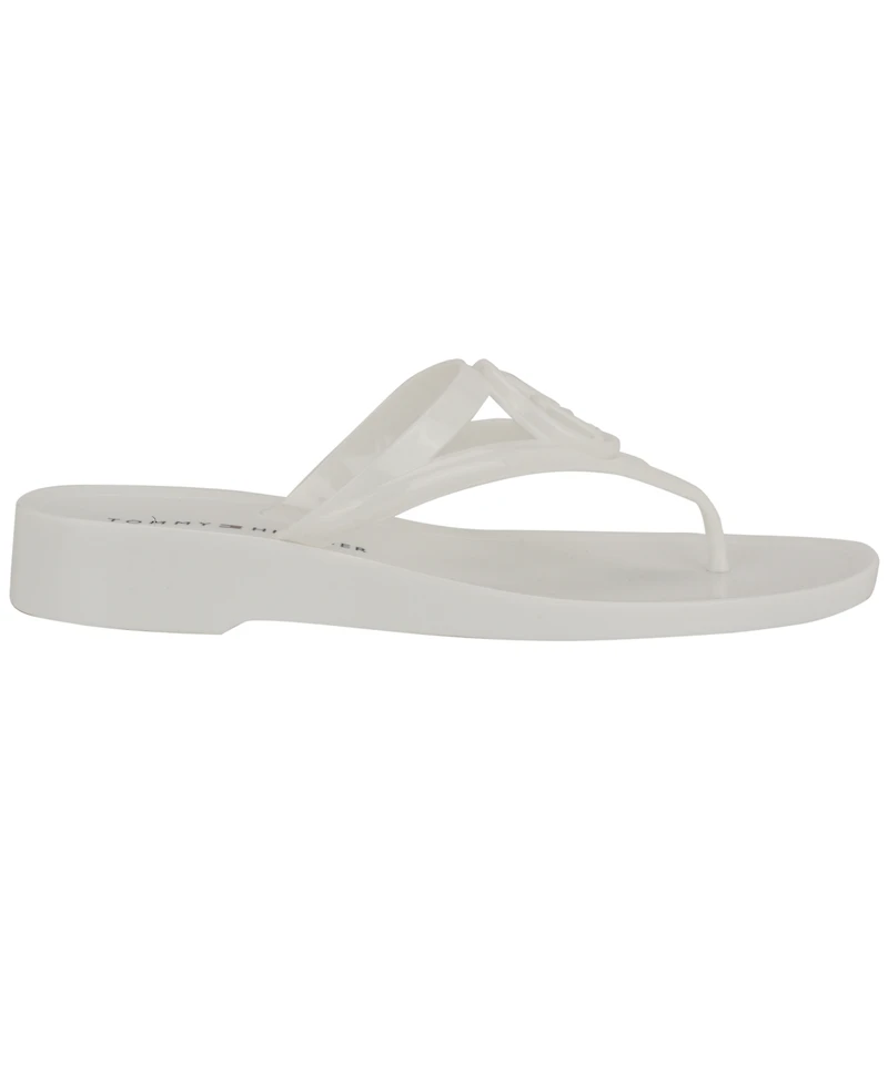 Tommy Hilfiger Women's Vedna Cutout Logo Jelly Thong Sandals