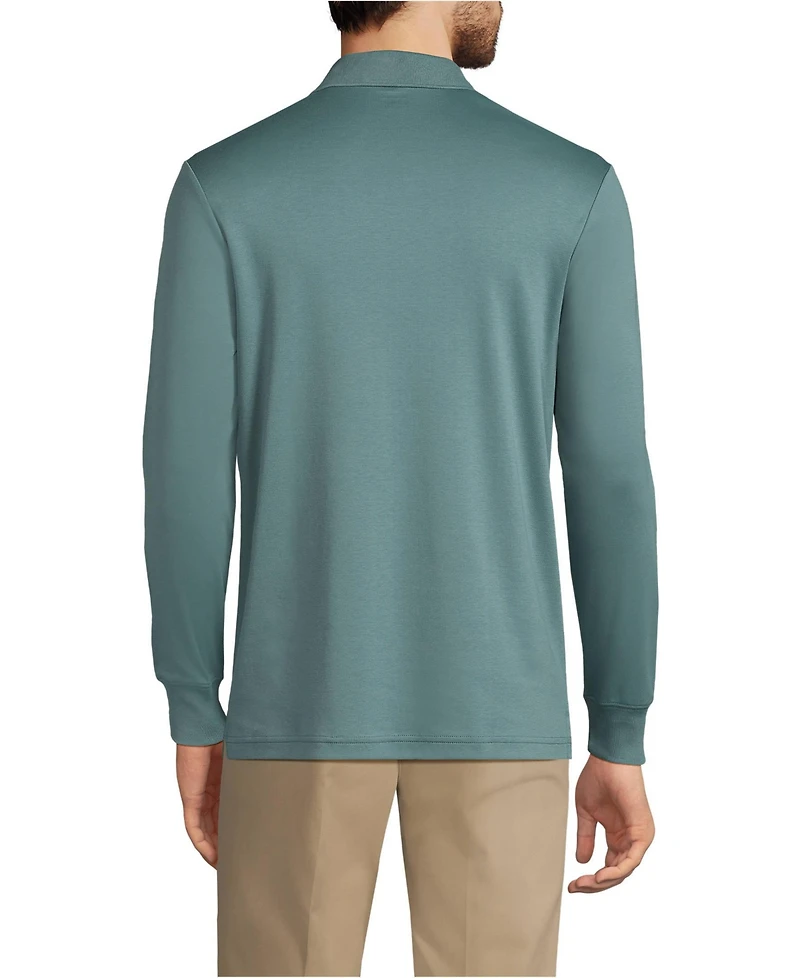Lands' End Big & Tall Long Sleeve Cotton Supima Polo Shirt
