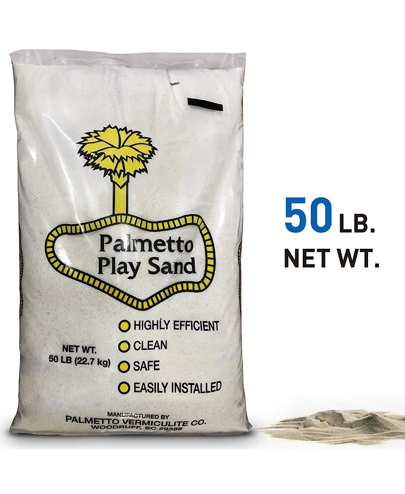 Palmetto Natural Play Sand for Sand Box & Play Areas, 50 Pounds, Creme (2 Pack)