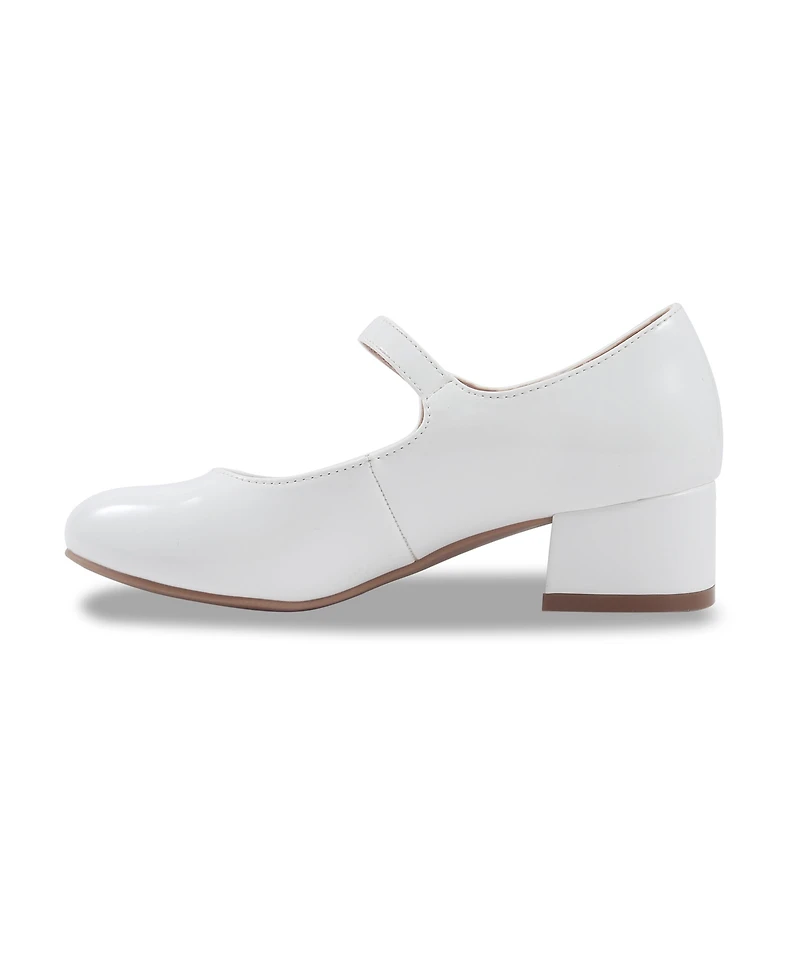 Kenneth Cole Reaction Little and Big Girls Cultivated Pearl Corlis Heel Shoe