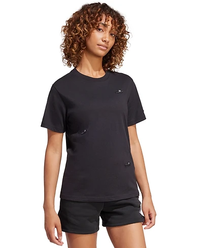 adidas Women's Cotton Logo Slide Crewneck T-Shirt