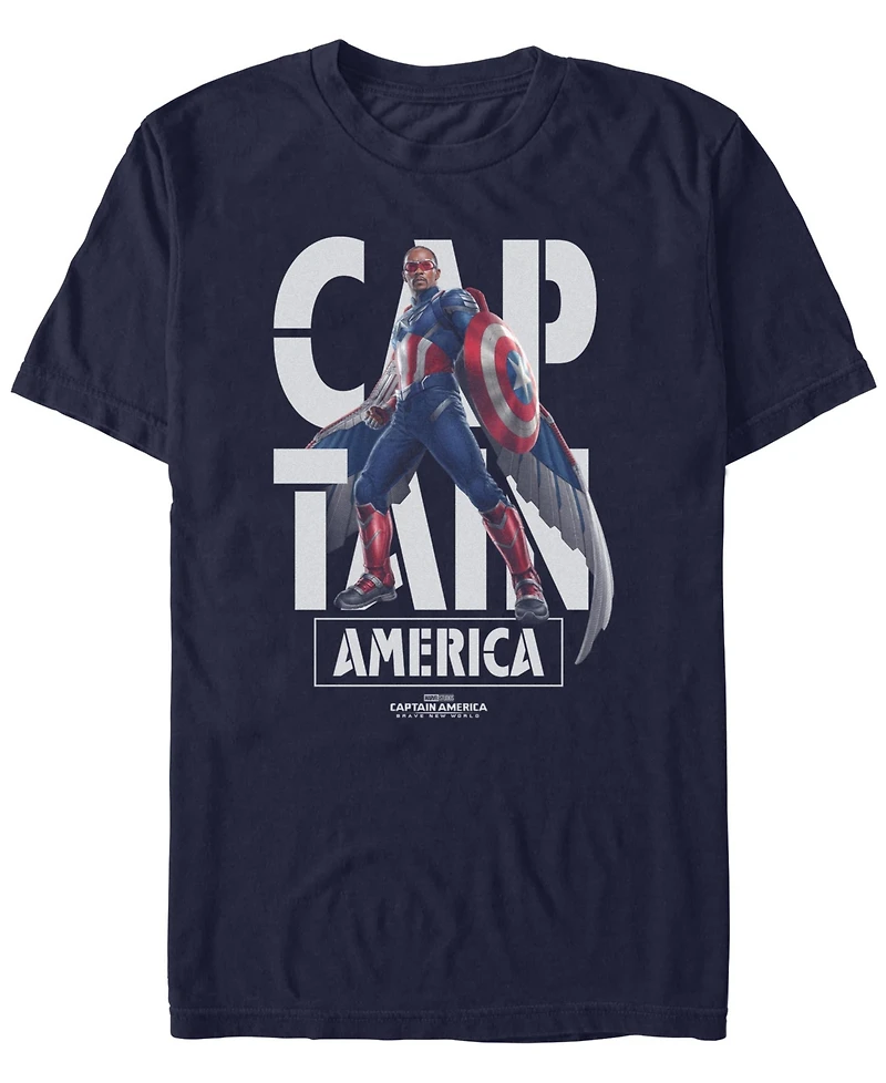 Marvel Men's Cap Name Short Sleeve T-Shirt