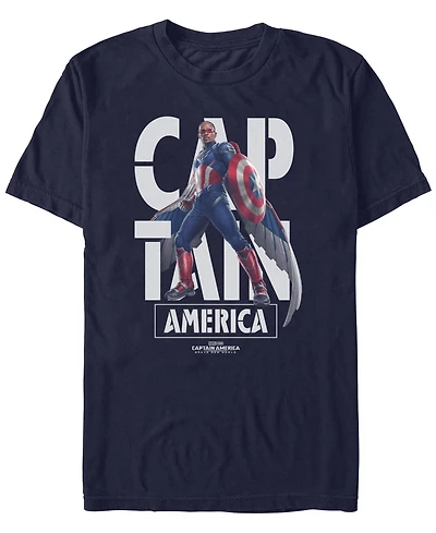 Marvel Men's Cap Name Short Sleeve T-Shirt