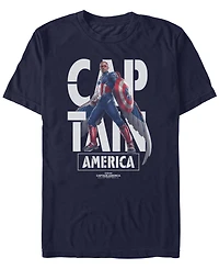 Marvel Men's Cap Name Short Sleeve T-Shirt