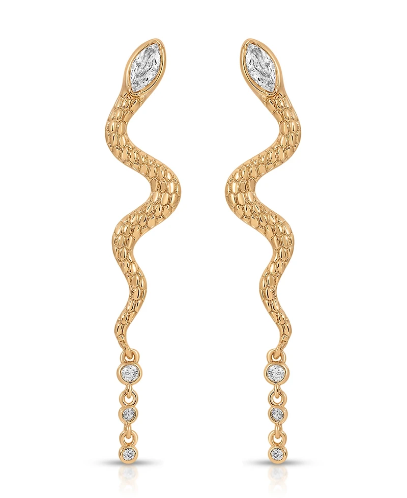 Ettika Serpentina Cubic Zirconia Drop Earrings