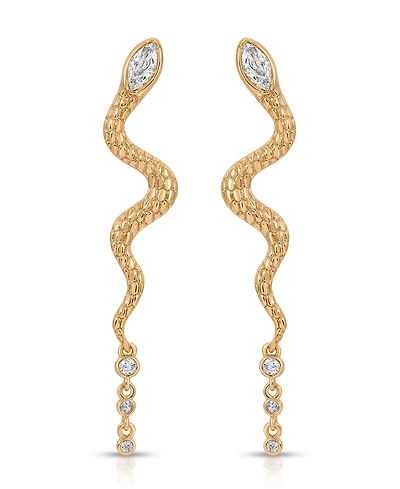 Ettika Serpentina Cubic Zirconia Drop Earrings