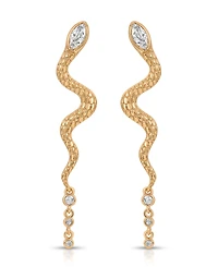 Ettika Serpentina Cubic Zirconia Drop Earrings