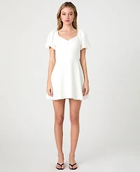French Connection Women's Whisper Puff-Sleeve Mini Dress