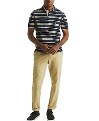 Nautica Men's Short Sleeve Striped Polo Shirt