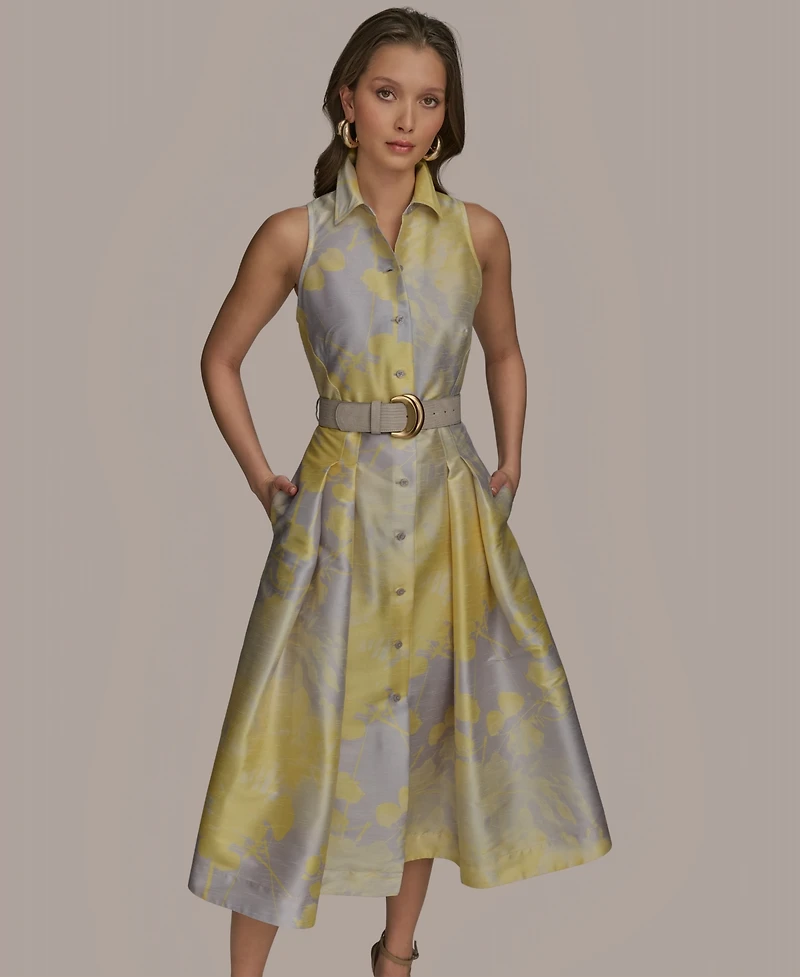 Donna Karan New York Women's Printed Fit & Flare Shirtdress