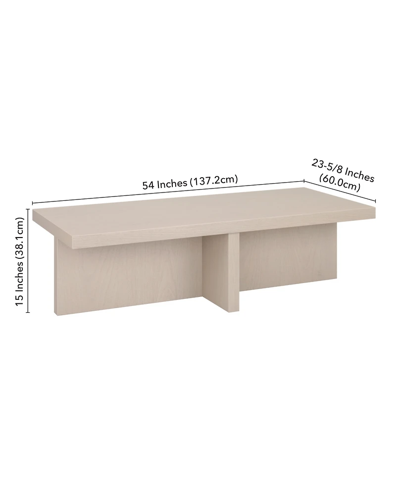 Hudson & Canal 54" Elna Wide Rectangular Coffee Table