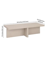 Hudson & Canal 54" Elna Wide Rectangular Coffee Table