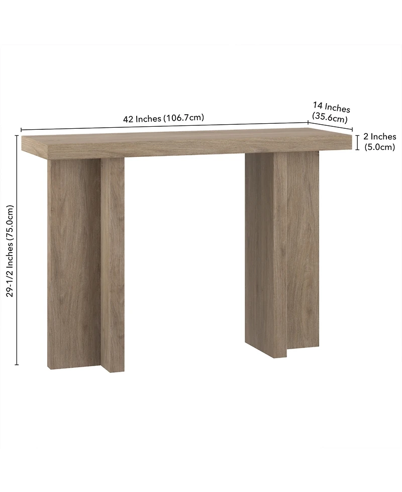 Hudson & Canal 42" Dimitra Wide Rectangular Console Table
