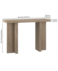 Hudson & Canal 42" Dimitra Wide Rectangular Console Table
