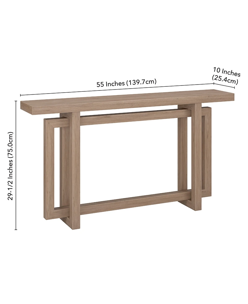 Hudson & Canal 55" Breslow Wide Rectangular Console Table