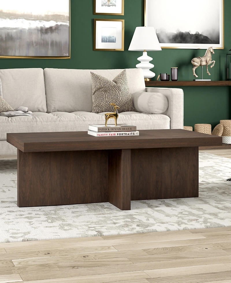 Hudson & Canal 44" Elna Wide Rectangular Coffee Table