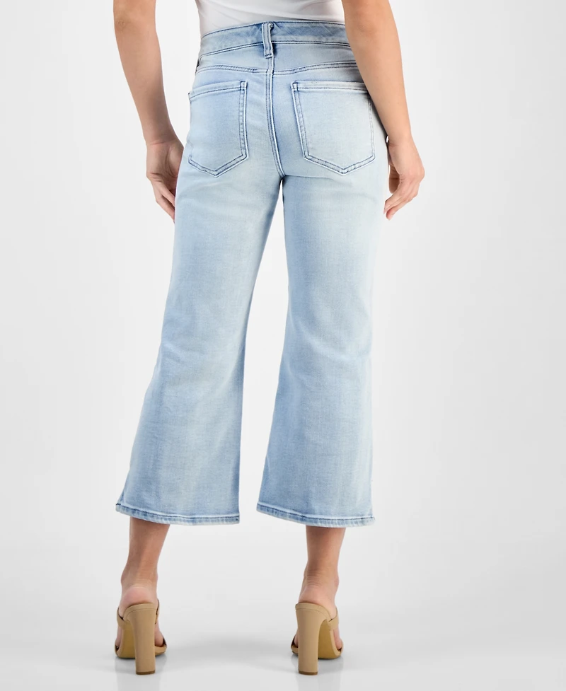Liverpool Los Angeles Petite Hannah Mid-Ride Cropped Flare-Leg Jeans