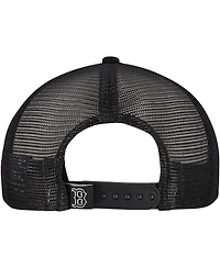 New Era Men's Black Boston Red Sox Retro Bold A-Frame Trucker 9FORTY Adjustable Hat